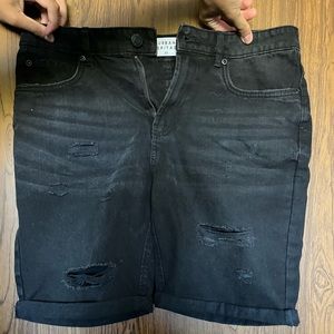 Men’s Black Denim Shorts